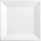 Acopa 10" Bright White Square Porcelain Plate - 12/Case