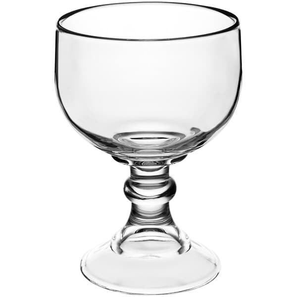 An Acopa schooner glass with a stem and base.